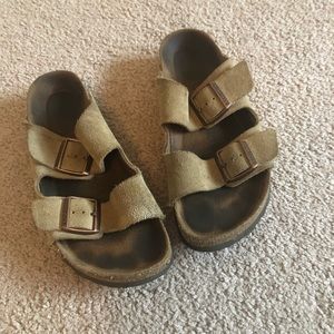 Birkenstock Arizona in Taupe Suede